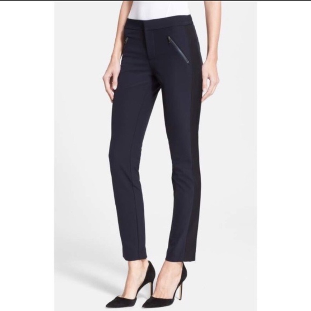 Rebecca Taylor Ava Tech Ankle Length Slim Fit Pants Navy Size 2